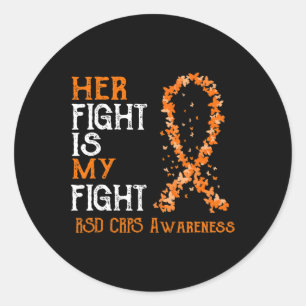 Her Fight Is My Fight Rsd Crps Awareness 3 Classic Round Sticker