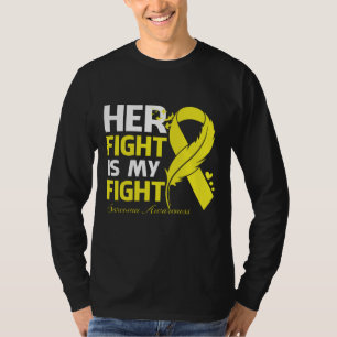 Her Fight Is My Fight SARCOMA AWARENESS Feather T-Shirt