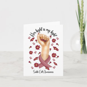 Her Fight Is My Fight Sickle Cell Awareness Burgun Card