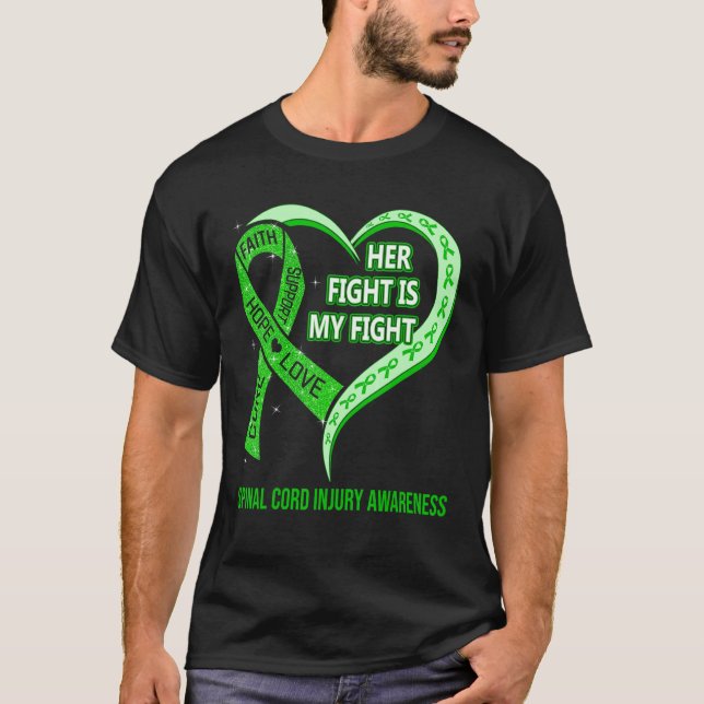 Her Fight Is My Fight Spinal Cord Injury Awareness T-Shirt (Front)