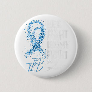 Her Fight Is My Fight T1D Aunt Type 1 Diabetes Awa 6 Cm Round Badge