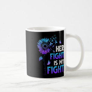 Her Fight Is My Fight Teal & Purple Ribbon Sui Coffee Mug