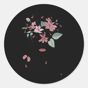 Her Fight Is My Fight Women Line Art Sickle Cell A Classic Round Sticker