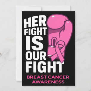 Her Fight Is Our Fight – Breast Cancer Awareness Invitation