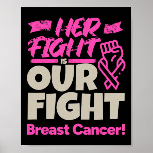 Her Fight Is Our Fight - Breast Cancer Awareness Poster