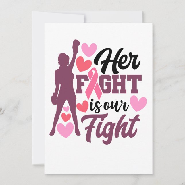 Her Fight Is Our Fight Breast Cancer Awareness Save The Date (Front)