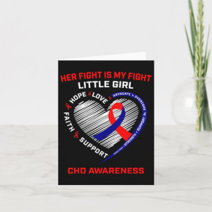 Her Fight Little Girl Chd Awareness Heart Disease Card