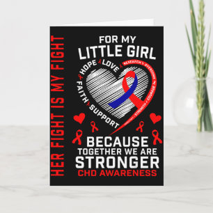 Her Fight Little Girl Chd Awareness Heart Disease  Card