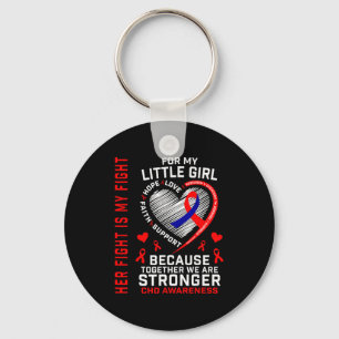 Her Fight Little Girl Chd Awareness Heart Disease Key Ring