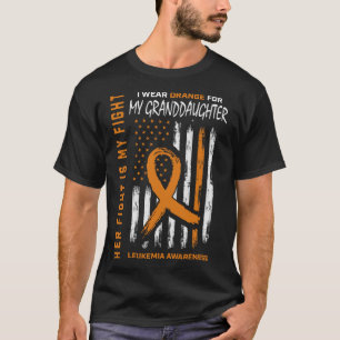 Her Fight Orange Granddaughter Leukaemia Awareness T-Shirt