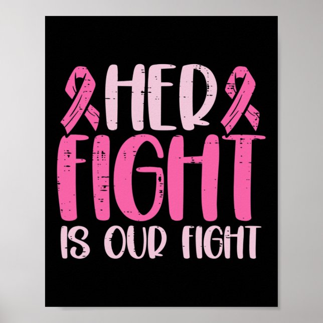 Her Fight Our Fight Family Breast Cancer Awareness Poster (Front)