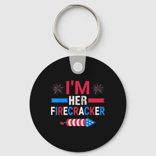 Her Firecracker July 4th Matching Couple For Here Key Ring
