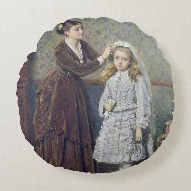 Her First Communion Round Cushion (Front)