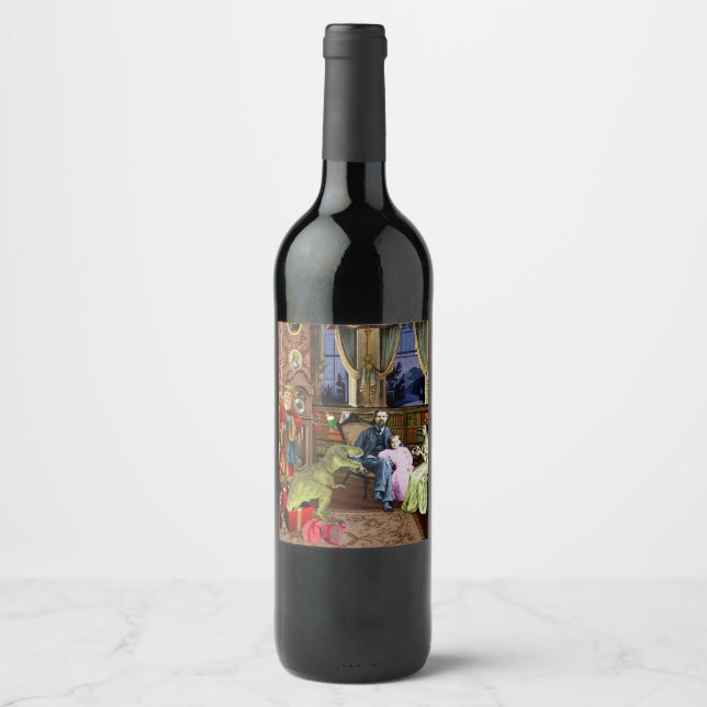 Her First T-Rex Wine Label (Front)