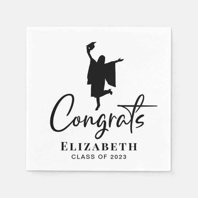 Her Graduation Party Congrats Napkin (Front)