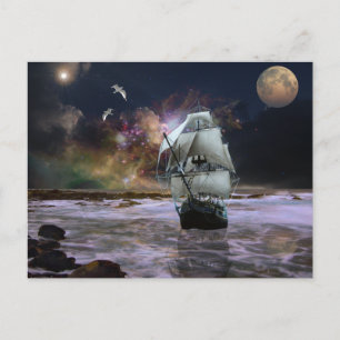 Her guiding star.. postcard