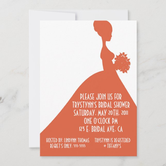HER Invitation-BURNT ORANGE Invitation (Front)