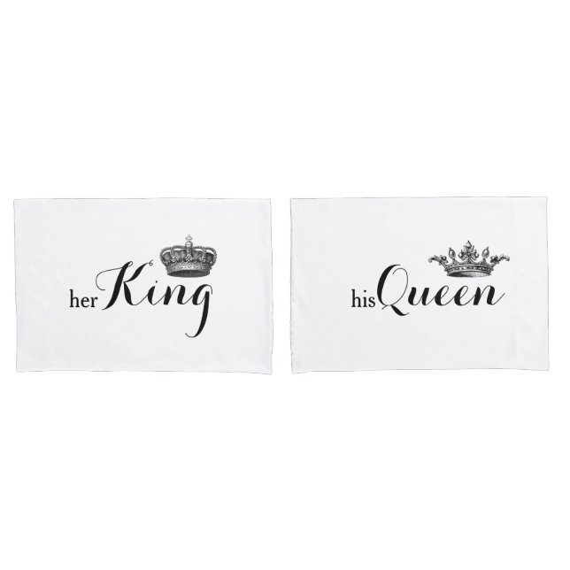 "Her King, His Queen" V2 Pillowcase Set (Front-Set)