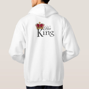 Her King, K on front pocket Hoodie