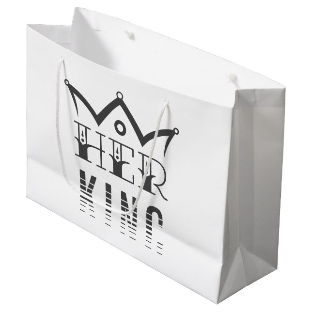 Her King Large Gift Bag (Front Angled)