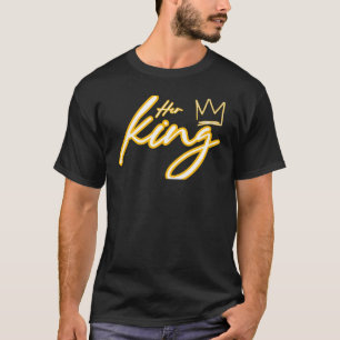 Her King Neon Typography T-Shirt
