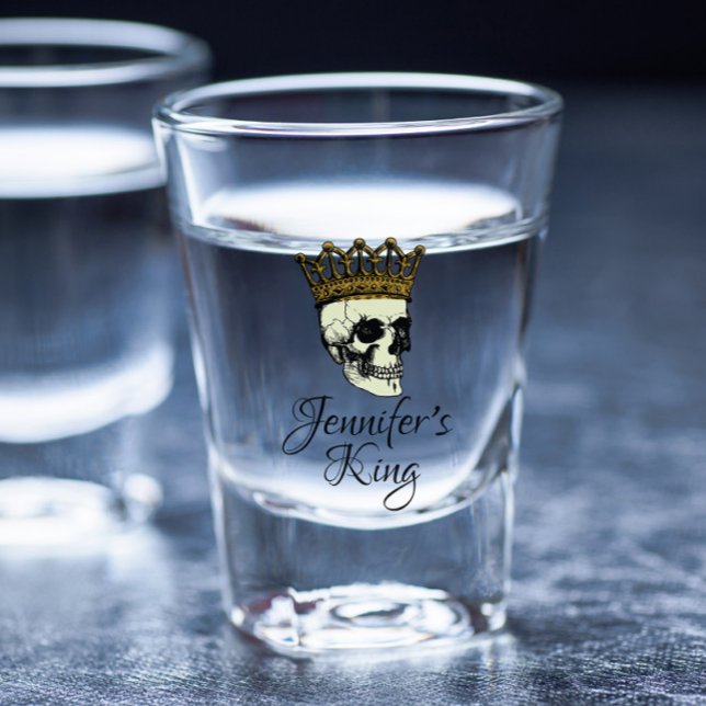 Her King Skull with Gold Crown Shot Glass (Creator Uploaded)