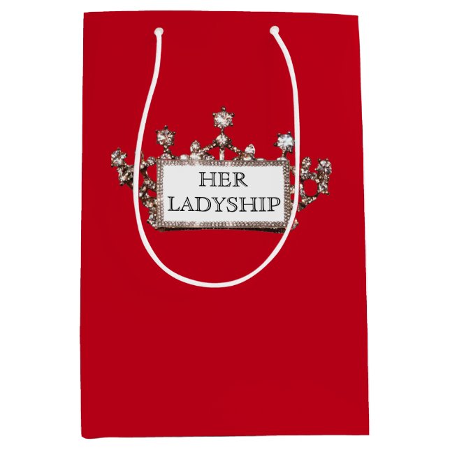 "Her Ladyship" Medium Gift Bag (Front)