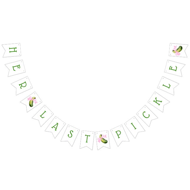 Her Last Pickle! Bridal Shower Decorations Bunting (All)