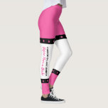 Her Last Ride Disco Cowgirl Bachelorette Party Leggings<br><div class="desc">Celebrate in style with these custom leggings that are perfect for your disco cowgirl themed bachelorette party. They have a pink,  black and white colour scheme with your own custom message running up the side of each leg.</div>