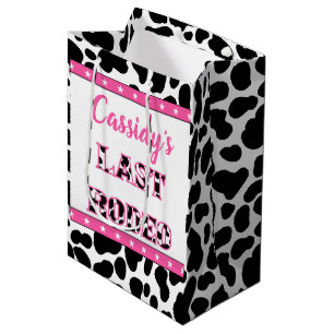 Her Last Rode Disco Cowgirl Bachelorette Party Medium Gift Bag