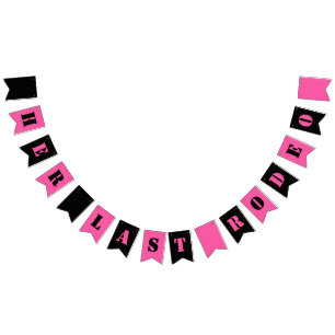 Her Last Rodeo Disco Cowgirl Bachelorette Party Bunting