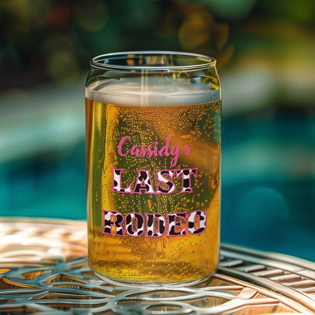 Her Last Rodeo Disco Cowgirl Bachelorette Party Can Glass (Creator Uploaded)