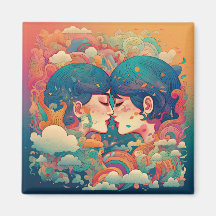 Her Love, Her Way  | Lesbian Kiss Art Deco Style