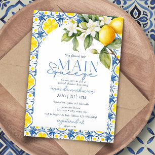 Her Main Squeeze Lemon Amalfi Coast Bridal Shower Invitation