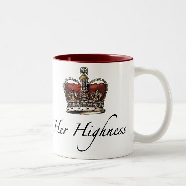 Her Majesty, Her Highness Two-Tone Coffee Mug (Right)