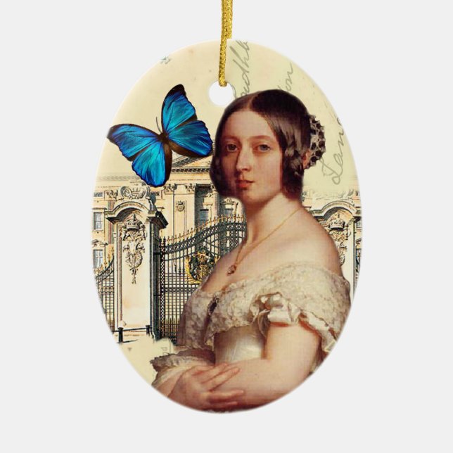 Her Majesty Queen Victoria Ceramic Tree Decoration (Front)