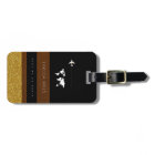 Her Modern Classy Travel Luggage Tag with stripes