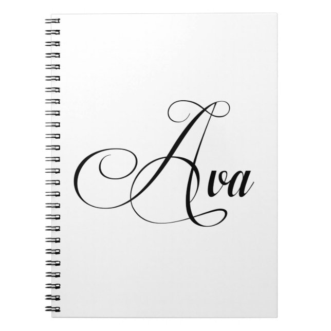 Her Name Is Ava Calligraphy Notebook (Front)