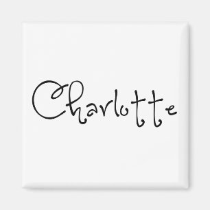 Her Name Is Charlotte calligraphy Magnet