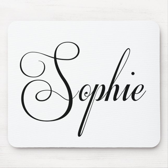 Her Name Is Sophie Calligraphy Mouse Pad (Front)
