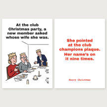 Her Name's on It Nine Times: Golf Christmas Card