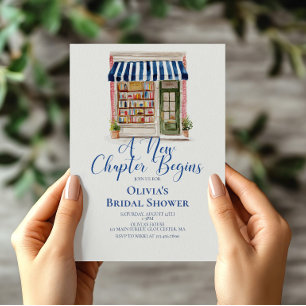 Her New Chapter Begins Book themed Bridal Shower Invitation