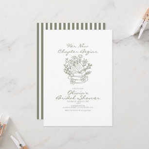 Her New Chapter Begins Book themed Bridal Shower Invitation
