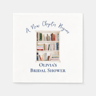 Her New Chapter Begins Book themed Bridal Shower Napkin