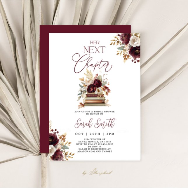 Her New Chapter Fall Bridal Shower Invitation (Creator Uploaded)