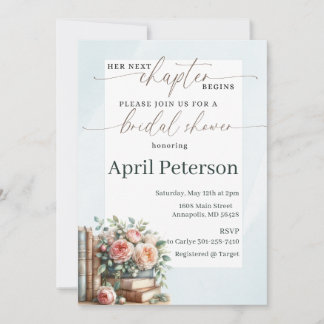 Her Next Chapter Begins, Storybook Bridal Shower  Invitation