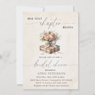 Her Next Chapter Begins, Storybook Bridal Shower  Invitation