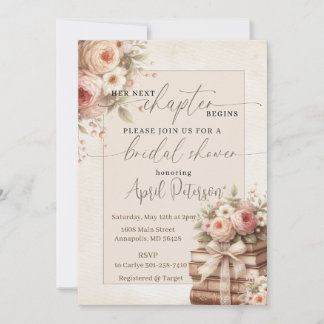 Her Next Chapter Begins, Storybook Bridal Shower  Invitation