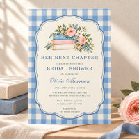 Her Next Chapter Book Floral Gingham Bridal Shower
