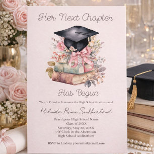 Her Next Chapter Books Graduation Announcement